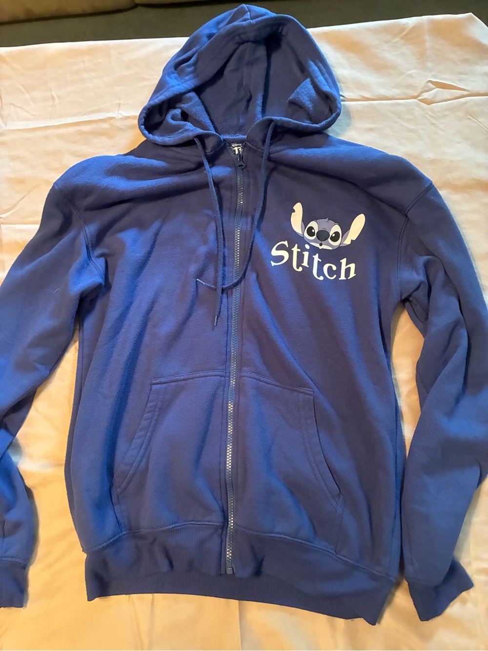 Disney Stitch Women’s Zip-Up Hoodie - Blue